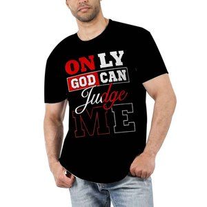 Men's Graphic Print T-Shirt Only God Can Judge Me